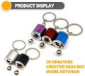 Shifter Gear Keychain, 6 Speed Gear Box Shifter , Mini Car Gear Shift Stick Knob Keyring, Car Key Fob Keychain Accessories. 