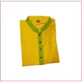Yellow Cotton Exclusive Long Sleeve Panjabi for Men - Panjabi - Panjabi For Men. 