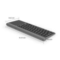 Thin 2.4GHz USB Wireless Mini Keyboard with Number Touchpad Numeric Keypad for Tablet Desktop Laptop PC-Silver gray.