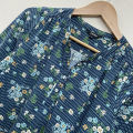Ladies Three Quarter Sleeve Soft Floral Casual Tops With Knitted Bottom From Levin. 