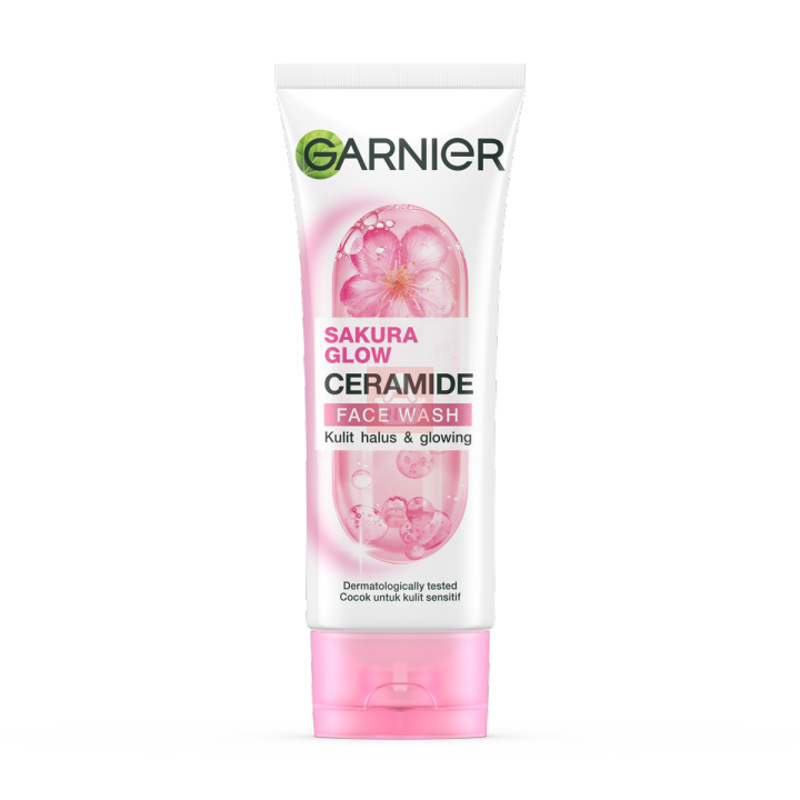 GARNIER%20SAKURA%20GLOW%20CERAMIDE%20FACE%20WASH%20-%20100ML%20-%20Image%203