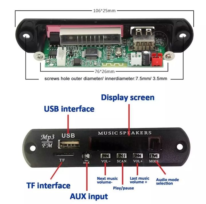 7806%20Transistor%20With%20Bluetooth%20mp3%20audio%20chip%20decoder%20FM%20Radio%20usb%20Bluetooth%20device%20-%20Image%203