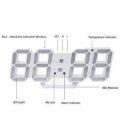 3D Digital Wall Clock LED Table Clock Time Alarm Temperature Date Sound Control Night Light With Remote Control Clock - Bix Super Shop. 