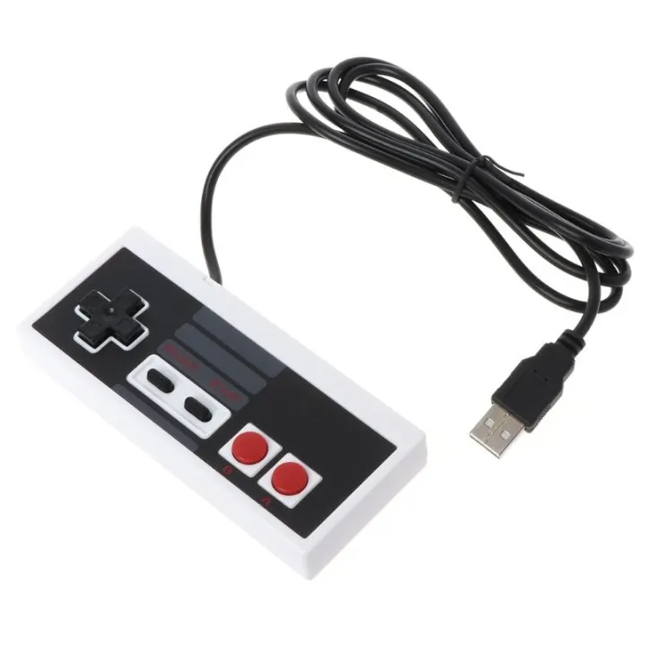 USB%20Gaming%20Controller%20Plug-Play%20Plastic%20Black+Gray%20for%20NES%20PC%20Windows%20New%20-%20Image%205