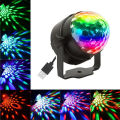 LED colorful magic ball lamp, stage lamp KTV disco flash, car small magic ball crystal mini USB plug-in 5V. 