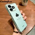 For infinix Hot 40 Pro case Shining Maple Leaf Design soft plating Cover For infinix Hot 40 Pro Back Cover Phone cases. 