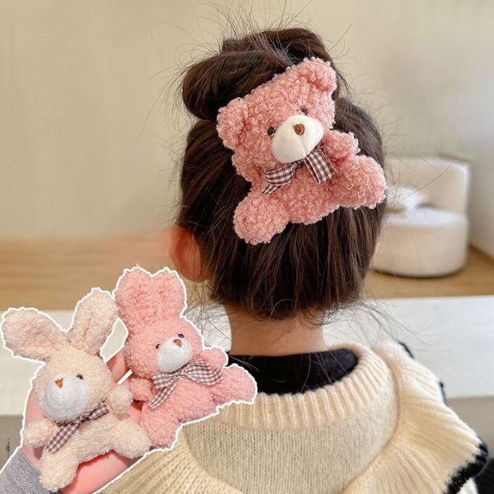 Autumn%20Winter%20Plush%20Cute%20Doll%20Bear%20Hair%20Rope%20Korean%20Kids%20Girl%20Kawaii%20Headband%20Rabbit%20Ponytail%20Rubber%20Band%20Ring%20Hair%20Accessories%20-%20Image%202