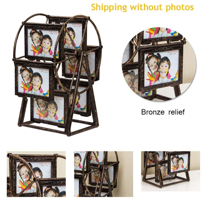 Retro%20Vintage%20Rotating%20Wheel%20Picture%20Frame,%20Personalized%20Family%20Photo%20Frame%20Shows%20for%2012%20Photo%20Home%20Decor%20A%20-%20Image%205
