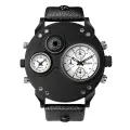 Men Quartz Sports Watch Multifunction Dual ime Zones Compass Wrist Watch. 