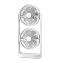 dual head desktop fan, high wind power air circulation fan, office dormitory double-layer fan- D shop. 