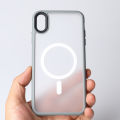 For iPhone X XS XR XSMax Matte Shockproof Cover case Luxury Magnetic For Magsafe Wireless Charging Phone Case.