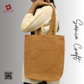 SamiaCrafts Canvas Tote Bag Exclusive Design with Outside Pocket Shopping Bag /College University Bag, Tote Bag with Zipper.
