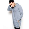 Streetwear Men's Long Black Hoodies Sweatshirts Feece extra long Hoody Side Zip Longline Hop elongated for men Hoodie.