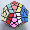 3x3 Megaminx Sticker Magic Cube Dodecahedron Speed Cubes Brain Teaser Puzzle Toy Style:Black bottom. 