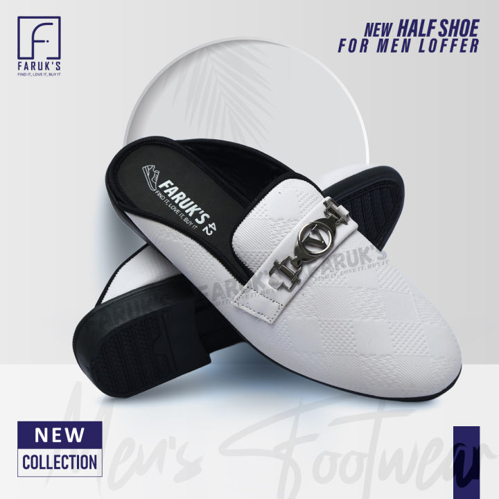 Luxury Stylish Half Shoe For Men Fashionable Premium Sandal For Men FARUK'S Flats Formal Half Shoe