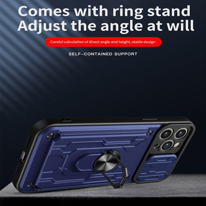 xprmy%20for%20Realme%209%20Pro%205G%20Case%20Card%20Bag%20Sliding%20Window%20Camera%20Protection%20Magnetic%20Ring%20Kickstand%20Shockproof%20Phone%20Cover%20-%20Image%203