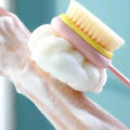 Long Handle back scrubber for shower Lightweight Single Piece Non-slip shower brush Soft Hair Doubleside bath brush long handle for shower for Home Bathroom Body Care Adults Skin Exfoliation Personal Hygiene.