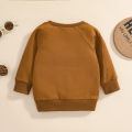 Emmababy-Children's Sweater Bear Embroidery Design Long-sleeved Round Neck Warm Breathable Tops Sweater. 