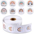 Rainbow Thank You Label Stickers 1.5 inch Round Adhesive Label small Business Sticker for Envelope Card gift Packing Decor.