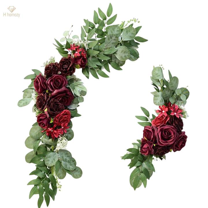 4pcs%20Wedding%20Arch%20Flowers%20Swag%20Silk%20Table%20Wall%20Wreath%20Reception%20Decoration%20-%20Image%205