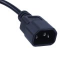 2X Special PDU UPS Power Cord Cable, IEC 320 C14 to C13 with On/Off Switch 30cm Black. 