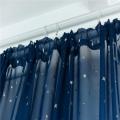 Star Print Tulle Curtains Window Drapes Sheer Purdah for Home Living Room.