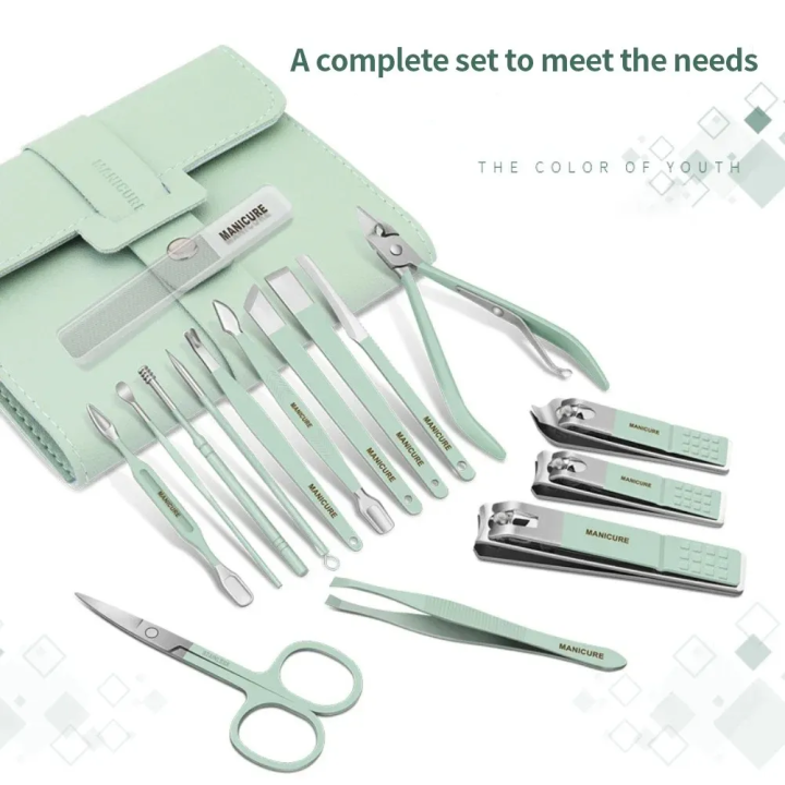 Nail%20Clippers%20Set,%2016pcs%20Manicure%20&%20Pedicure%20Tools,%20Stainless%20Steel%20Nail%20Cutter%20Kit%20for%20men%20and%20women,%20with%20Leather%20Bag,%20Travel%20Grooming%20Kit%20for%20Facial,%20Cuticle%20and%20Nail%20Care%20-%20Image%202