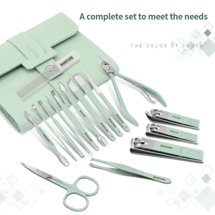 Nail%20Clippers%20Set,%2016pcs%20Manicure%20&%20Pedicure%20Tools,%20Stainless%20Steel%20Nail%20Cutter%20Kit%20for%20men%20and%20women,%20with%20Leather%20Bag,%20Travel%20Grooming%20Kit%20for%20Facial,%20Cuticle%20and%20Nail%20Care%20-%20Image%202