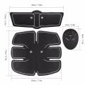 Abdominal Muscle Toner Rechargeable ABS Stimulator, Portable Wireless Muscle Trainer for Men Women,6 Modes with 10 Levels Intelligent EMS Home Office Fitness for Abdomen/Arm/Leg,10pcs Free Gel Pads..