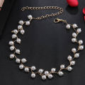 Trendy Fashionable Pearl Choker Necklace for Girls Simple Stylish- Rhinestone Charm Chain Necklaces for Women Party Accessory New Collection.