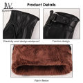 LouisWill Men's Cycling Gloves Winter Warm Fashion Waterproof Gloves Men Faux Leather Driving Gloves Thin Leather Gloves for Touch Screen for Motorcycle Cycling Riding Snow Sports. 