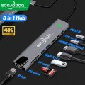 GOOJODOQ USB C HUB USB 3.0 Type C Adapter Hub to HDMI-compatible thunderbolt 3 PD USB C Dock for iPad Macbook Nintendo Switch.