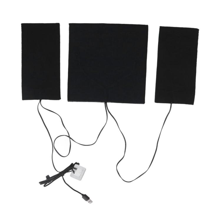 USB Powered Heater Pad, DC 5V 3 Levels Adjustable Temp Electric Heating Sheet Washable for Back Abdomen