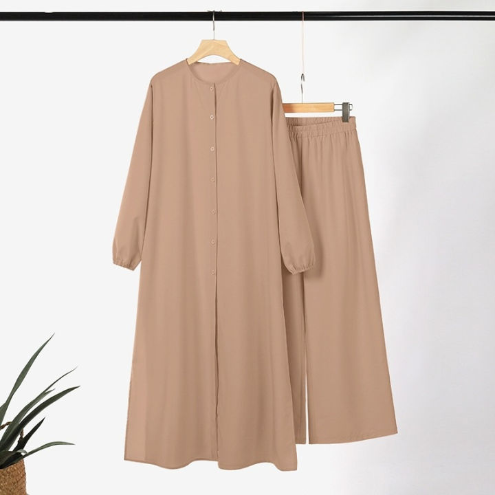 Ladies%20Fashionable%20Latest%20Design%20Arab%20Clothes%20Casual%20Islamic%20Clothing%20Women%20Abaya%202%20Pieces%20Suit%20Long%20Tops%20And%20Pants%20Muslim%20Set%20-%20Image%207
