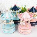Merry-go-round music boxes  Music baby room decoration Gifts Unisex Christmas-white. 