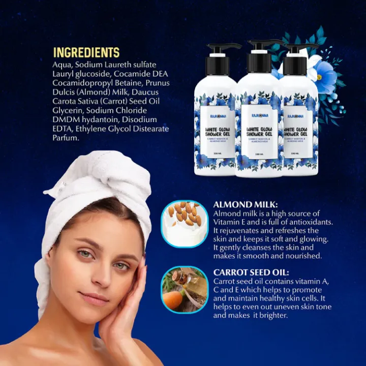 Rajkonna%20White%20Glow%20Shower%20Gel%20330ml%20with%20Free%20Loofah%20%7C%20Almond%20Milk%20&%20Carrot%20Seed%20Oil%20%7C%20Brightening,%20Moisturizing%20&%20Deep%20Cleansing%20Body%20Wash%20-%20Image%204