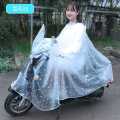 GD53 Fully Transparent Electric Bike Raincoat Single Women's plus-Sized Thickened 2023 New Battery Car Long Full Body Fashion. 