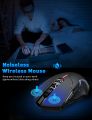 Victsing 2.4Ghz Wireless Gaming Mouse Optical Game Mouse 2400 DPI Breathing Backlit Silent Ergonomic 7 Buttons For PC Computer. 
