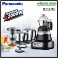 Panasonic MX-AE475 Monster Series 2000 Watt Super Mixer Grinder | Black.