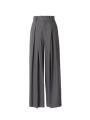 Wide Leg Suit Pants Women Old Money Style Korean Fashion Baggy Pleated Trousers Female Office Wear Elegant Gray Pants.
