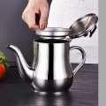 410ml Stainless Steel Oil Tank Large Capacity Oil Bottle Kitchen Oil Filter Pot Soy Sauce Vinegar Container Coffee Pot.