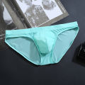 【Trending in Fashion】 Ice Silk Breathable Men's Underwear Jockstrap Ins Style Briefs Men's Underpants 1PC.