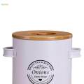 Potato Onion Garlic Pots Food Storage Container Tins Breathable Metal Box. 