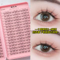 Large Capacity Pure Desire Mix Single Cluster Natural Cat Ear Eyelash Book Trilogy Guppy Cat Elf False Eyelashes. 