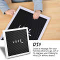 25cm*25cm Message Plastic Letter Board Sign Changeable Letters Numbers Room Decor (White Frame). 