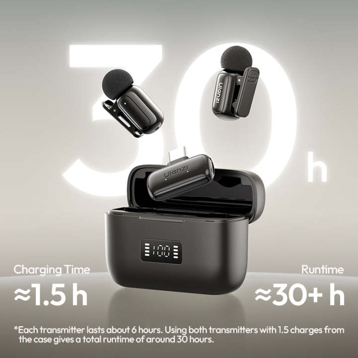 ULANZI%20A200%20Mini%20Mic%20Wireless%20Lavalier%20Lapel%20Microphone%20Plug%20&%20Play,%20Smart%20Noise%20Cancelling,%20Digital%20Display,%2030H%20Battery%20for%20Video%20Recording%20-%20Image%208