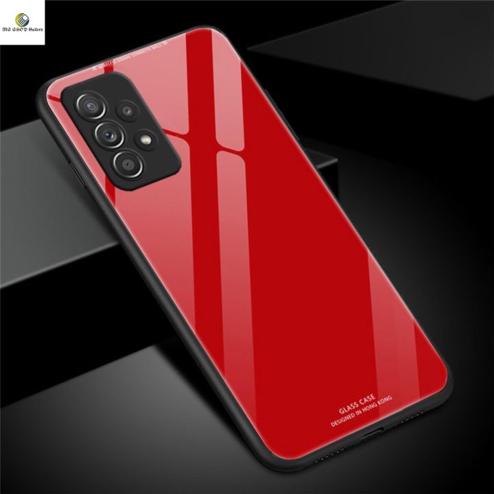 Samsung Galaxy A52S 5G Hard Case Tempered Glass Tpu Mirror Hybrid Shockproof Full Body Protective Cover