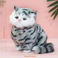 Cute Cloth Pad Plush Cats with Sound Simulation Mini Cat Toy Children Birthday Gifts Creative Imitation Cat Ornaments Home Decor. 