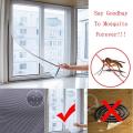 4.5/5 Feet Mosquito Window Net—DIY Screen Window Mesh Replacement Curtain Mosquito Net with Sticky Hook & Loop.