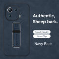 lthmy for Xiaomi Mi 11 Pro case hard shockproof PU leather cellphone back cover phone casing Bracket Holder.